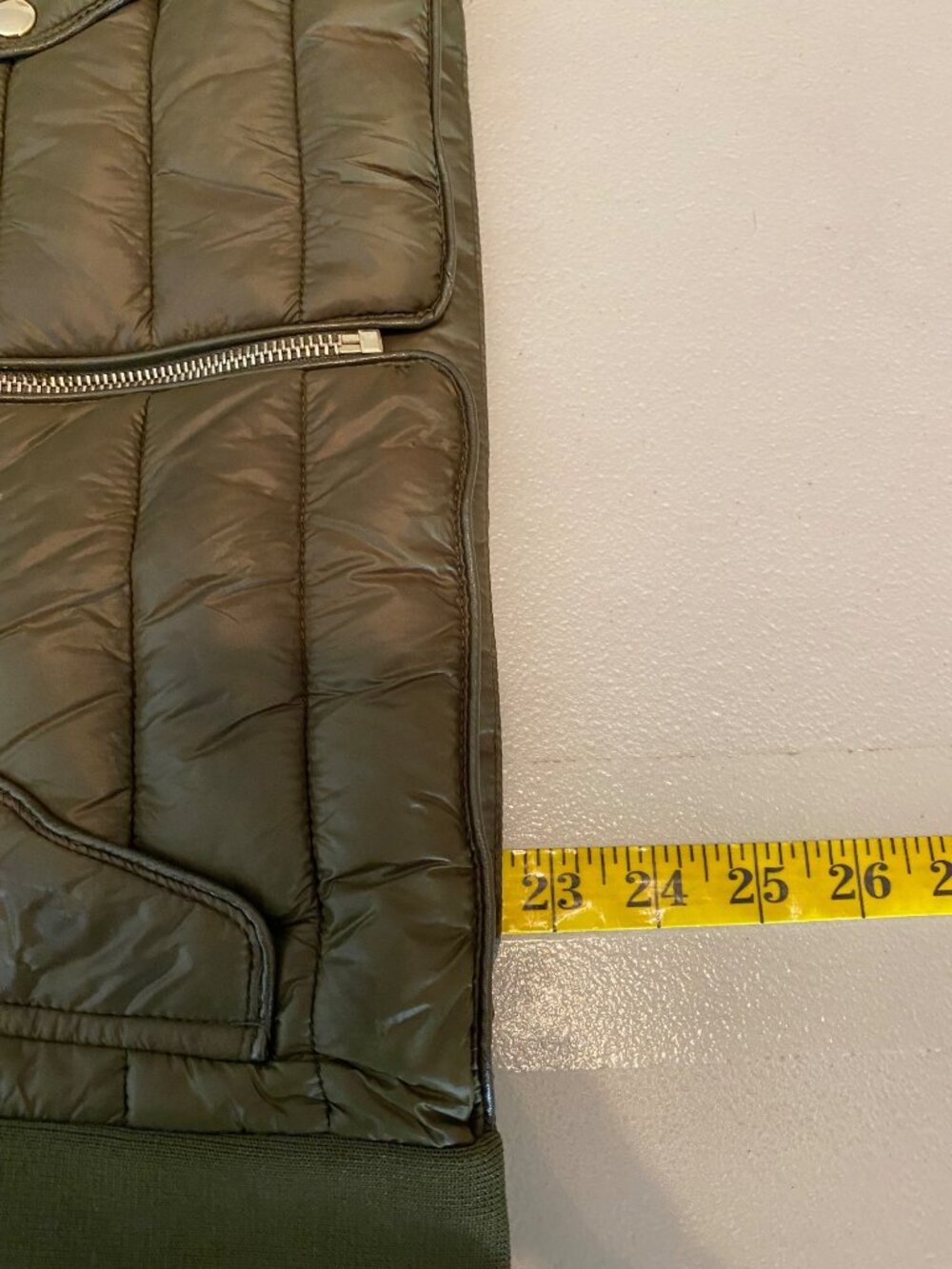 Love Tree Olive Green Quilted Puffer Vest Zip Front & Snap Pockets Large - Picture 7 of 8